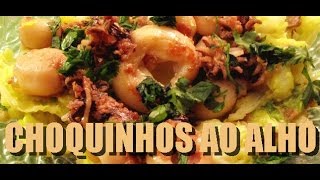 Receita de Choquinhos ao Alho com Repolho Salteado