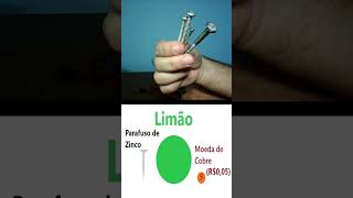 Muito fácil! Construa pilhas de limão! Experimento incrível! #shorts