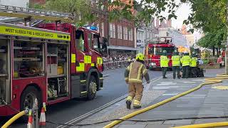 Chichester Cathedral Fire & Platform Rescue 2024 | A Drone's Perspective