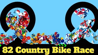 82 Country Motorbike & 81 Elimination Dirt Bike Race Tournament in Algodoo - Motocross Bike Racing