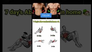 #shortsfeed   7 DAY'S Abs Workout in Home: Achieve a Strong