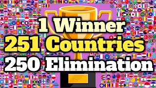 251 Countries & 250 Elimination Marble Race Tournament in Algoodo - World Marble Race