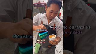 Winter Wonderland Latte Art First  Snowfall, Filipino barista, Vienna, Austria