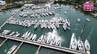 Aerial | Newport Bermuda Race Yachts At RBYC & RHADC, June 2022