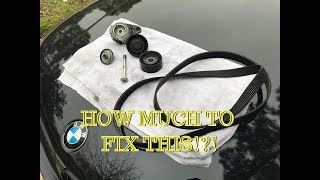 BMW N55 belt tensioner pulley replacement (E82)