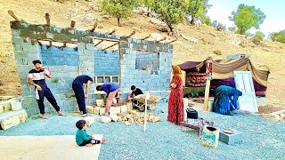 🪨🫕"Amir and family: Building Beautiful Stairs for Our New Home & Taking the Goats to the Pasture"🌳🐐