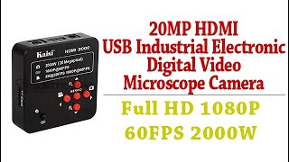 Full HD 1080P 60FPS 2000W 20MP HDMI USB Industrial Electronic Digital Video Microscope Camera