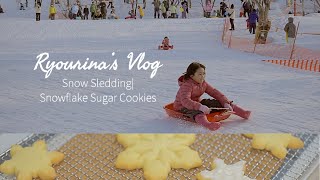 Snow Sledding in Kigoyama Kanazawa | Snowflake Sugar Cookies