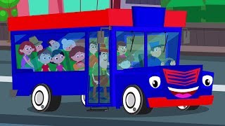 Колеса на автобусе | Автобусная песня | Узнать транспорт | Kids Nursery Rhymes | Wheels on the Bus