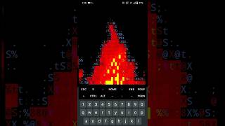 fire effect in termux 🔥🔥 libcaca pkg fire #termux #termuxapp
