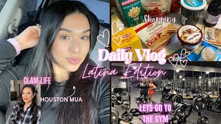 Houston Latina VLOG | GYM with me, HEB Grocery Haul + WORK WITH ME MUA | How to Stay Motivated GYM