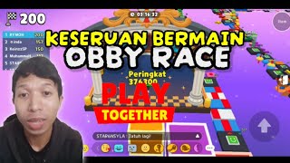 MY FIRST TIME OBBY RACE IN PLAY TOGETHER