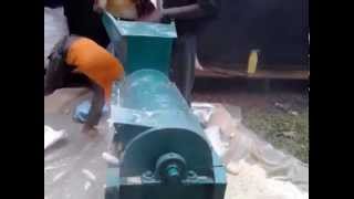 maize sheller at work