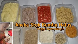 CARA ENAK BUAT STOK BUMBU HALUS | RESEP ANTI MALAS MASAK BUMBU PRAKTIS