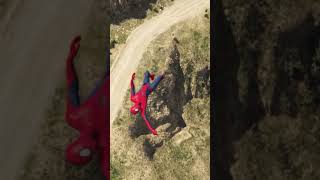 GTA 5 Ragdolls Spiderman Jumps/Fails (Euphoria Physics) #shorts #spiderman #gta #recommended