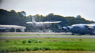 Philippine Air Force GAF Nomad Transport Aircraft Taking Off from Puerto Princesa.