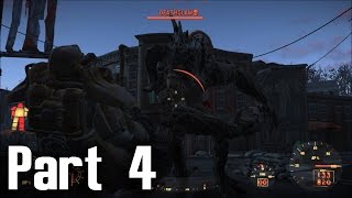 Fallout 4 Walkthrough Gameplay Part 4 - REKT BY DEATHCLAW