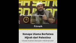 Anjuran Rakyat Palestina Hijrah Adalah Strategi.Berikut Penjelasan Vidio Yg Dipotong