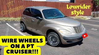 how to fit wire wheels on a pt cruiser 5x100 to 5x114