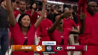 College Football 25 Georgia vs Clemson 2024 Aflac Kickoff Gameplay PS5