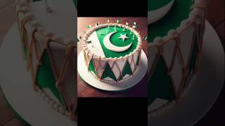 Pakistani flag cake decorating wishes Happy moment with a sweet #Shorts #flagcake #viral #subscribe