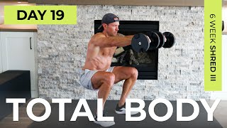 Day 19: 30 Min FULL BODY STRENGTH Workout with Dumbbells [Slow + Controlled] // 6WS3