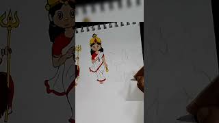 Day 3 Maa Chandraghanta roop #sketch #shorts