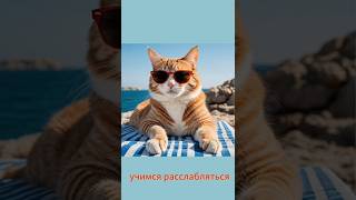 учимся расслабляться) #домашниеживотные #юмор #прикол #cat #моипитомцы #кот #funny #котики #кошки