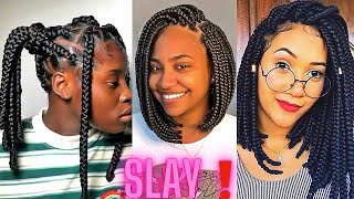 cutting and folding braids into bob 💢🖤❤️‍🔥