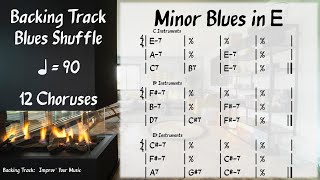 Minor Blues in E (90 BPM) - Backing Track