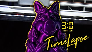 3D Printer Timelapse - Miss Piggy from the Muppets PRUSA i3 mk3