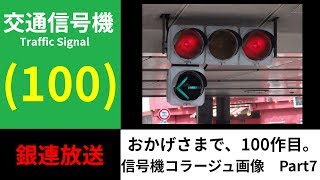 【交通信号機(100)】信号機コラージュ画像 Part7 - 100作目の拡大バージョン