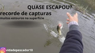 Recorde de trairas!! Pescaria de traira na superficie, inverno.