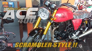 Cleveland Ace 400 scrambler merah - spesifikasi & fitur