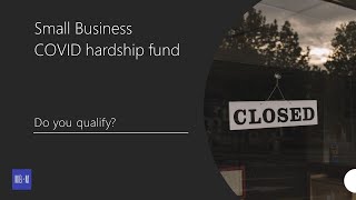 MB+M Small business COVID Hardship Fund Update - 13 August 2021