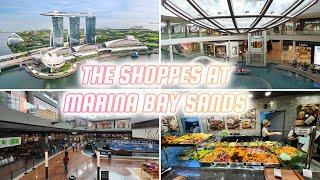 4K- MARINA BAY SANDS SINGAPORE WALKING TOUR W/RASAPURA HAWKER FOOD COURT