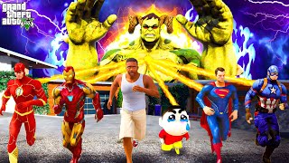 GTA 5 : Franklin & Shinchan Save Hulk & Hulk Save Avengers in GTA 5 Tamil !