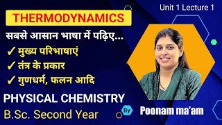 Thermodynamics I Definations, System Types & Properties I B.Sc. Second Year I Physical Chemistry