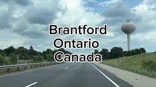 Driving around Brantford Ontario, Canada.