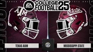 NCAAF LIVE🔴 Texas A&M vs Mississippi State | Week 8 Full Game - 2024 College Football 25