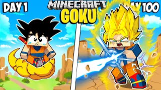 I Survived 100 Days as GOKU in Minecraft