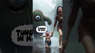 cute baby and mother dikejar monster kaktus 😱😱😱 #fypシ゚viral #trendingshorts #viraltiktok