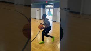 Crossover Dribble Pick-Up 3pt! #basketball #youtubeshorts #footwork #ballhandling #shorts