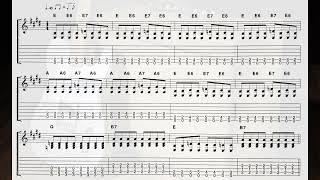 Base de Blues sencilla en E + Guitar Tabs.