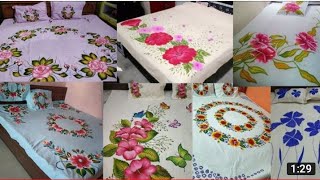 Bed Sheets And Pillow Covers Design II  Bed Sheet Design/Fabric Fainting/ Painting ideas