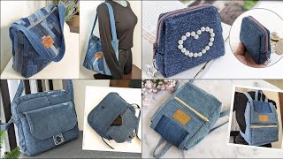 4 Old Jeans Ideas | DIY Denim Bags and Purse | Compilation | Bag Tutorial | Upcycle Crafts