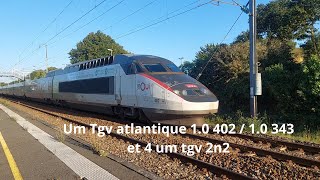 Spot en bretagne#289, Um Tgv atlantique 1.0 402 / 1.0 343 et 4 um tgv 2n2