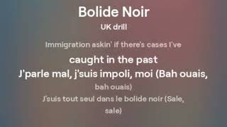 Central CEE x JRK 19 BOLIDE NOIR MUSIC VIDEO LYRICS