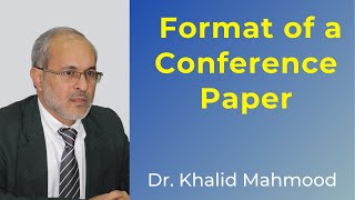 Format of a Conference Paper [Urdu/Hindi] | Dr. Khalid Mahmood