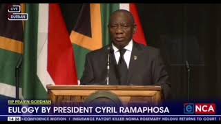 Ramaphosa commends Gordhan roleduring country's transition to democracyPresident Cyril Ramaphosa